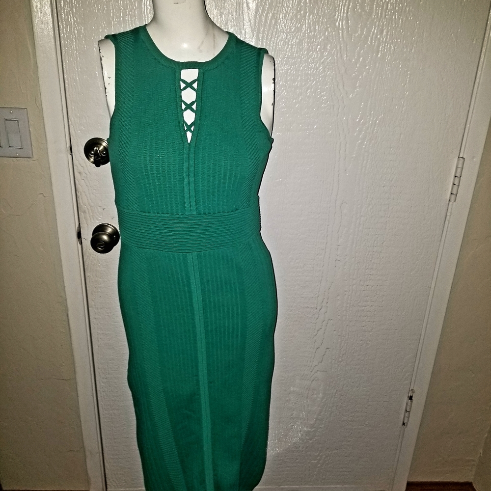 Gabrielle Union Ribbed Sleeveless Midi Dress